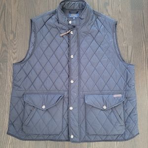 Men's navy POLO by Ralph Lauren quilted vest XXL